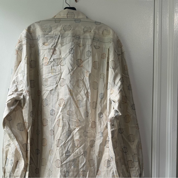 Jhane Barnes Embroidered Textured Yarn Shirt Men Size 1XT/1XH - Picture 10 of 16